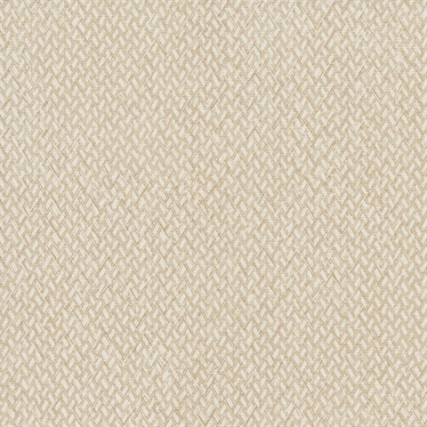 Weave It To Me Light Brown Geometric Wallpaper