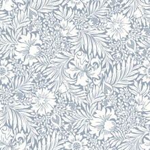 Wedgewood Blue Modern Acanthus Peel & Stick Wallpaper