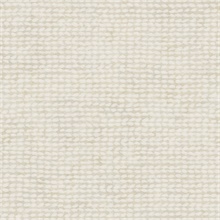 Wellen Cream Abstract Rope Texture Horizontal Stripe Wallpaper