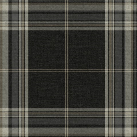 Westley Black Plaid Wallpaper