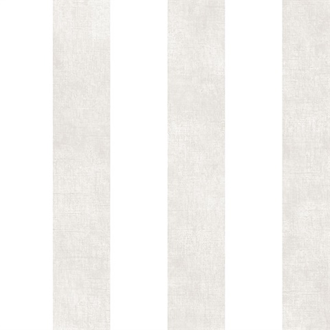 White and Taupe Vertical 2.5in Stripe with Texture Prepasted Wallpaper