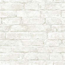 White Arlington White Brick Wallpaper
