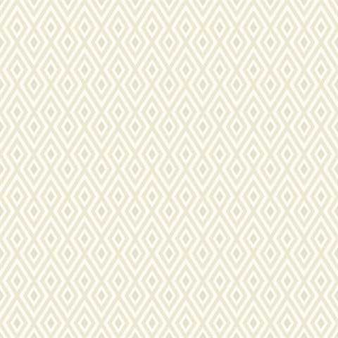 White & Beige Commercial Geometric Wallpaper