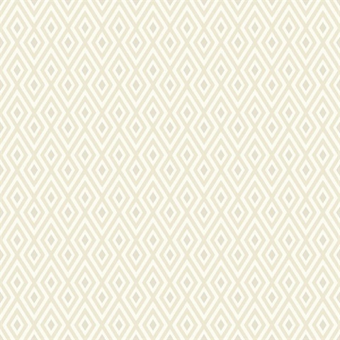 White & Beige Commercial Geometric Wallpaper