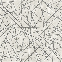 White & Black Geometric Crosshatch Wallpaper