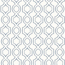 White & Blue Commercial Handdrawn Geometric Wallpaper