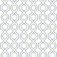 White & Blue Commercial Handdrawn Geometric Wallpaper