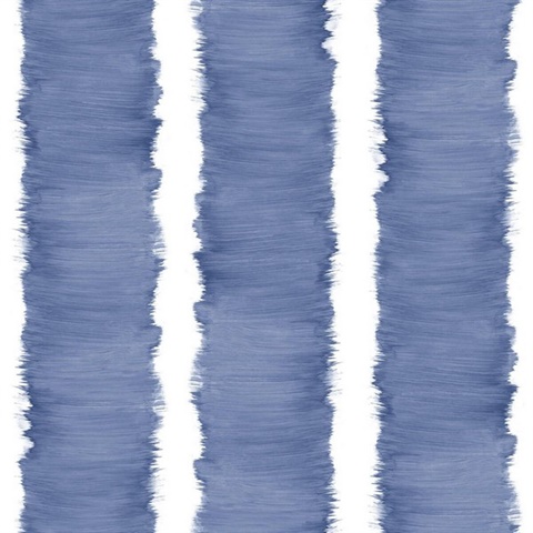 White & Blue Commercial Stripe Wallpaper