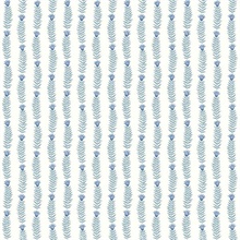 White &amp; Blue Eden Vertical Leaf Stripe Wallpaper