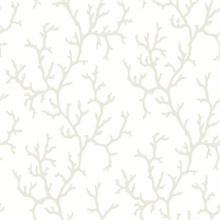 White Coral Island Beaded Wallpaper