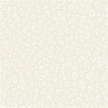White & Cream Commercial Leopard Wallpaper