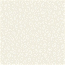 White & Cream Commercial Leopard Wallpaper