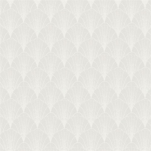 White & Cream Scalloped Pearls Wallpaper