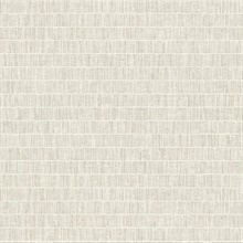 White Faux Grass Horizontal Stripe Wallpaper