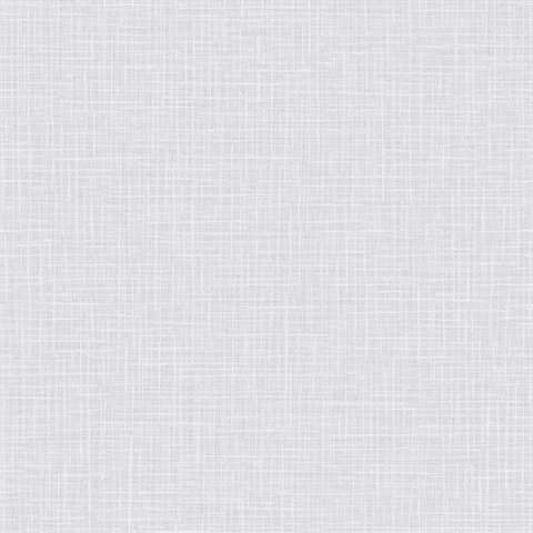 White Faux Linen Texture Wallpaper