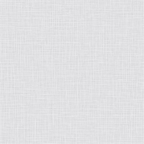 White Faux Linen Texture Wallpaper