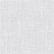 White Faux Linen Texture Wallpaper