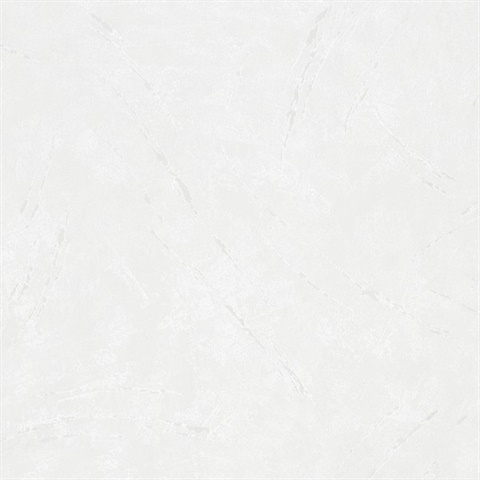 White Faux Plaster Metallic Texture Wallpaper
