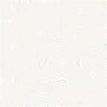 White Geometric Interlocking Ripples Wallpaper