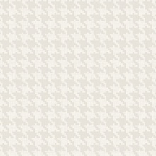 White Glitter Modern Houndstooth Wallpaper