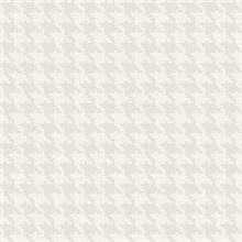 White Glitter Modern Houndstooth Wallpaper