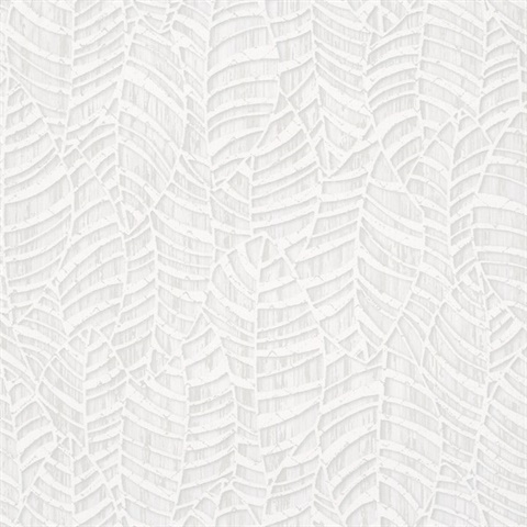 White Glitter Weathered Leaves Silhouette Wallpaper