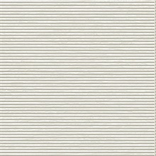 White & Gold Horizontal Stripe Slats Wallpaper