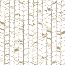 White & Gold Perfect Petals Metallic Foil Texture Stripe Wallpaper