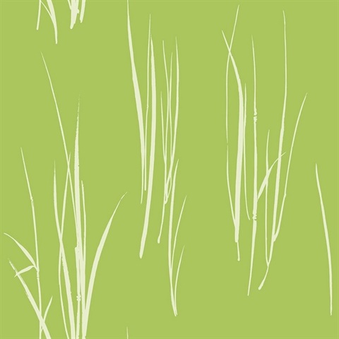 White & Green Commercial Grasses Wallpaper