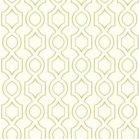 White & Green Commercial Handdrawn Geometric Wallpaper