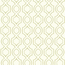 White & Green Commercial Handdrawn Geometric Wallpaper