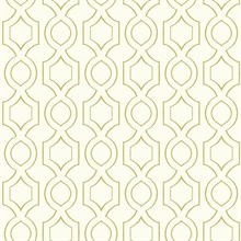 White & Green Commercial Handdrawn Geometric Wallpaper