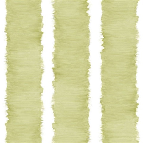 White & Green Commercial Stripe Wallpaper