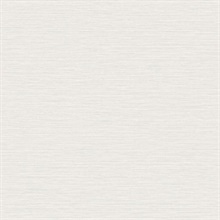 White Horizontal Stria Patterned Wallpaper