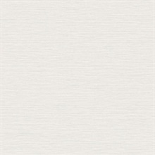 White Horizontal Stria Patterned Wallpaper