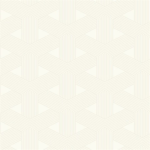 White Interlocking Geometric Triangles Wallpaper