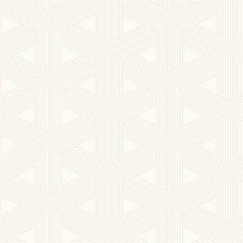 White Interlocking Geometric Triangles Wallpaper