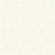 White Interlocking Geometric Triangles Wallpaper