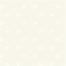 White Interlocking Geometric Triangles Wallpaper