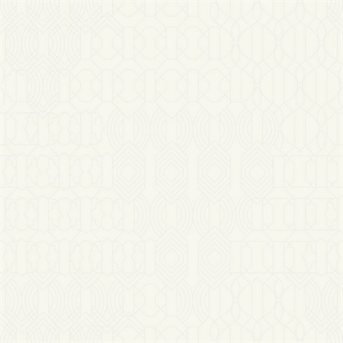 White Modern Glass Beads Geometric Chandelier Wallpaper