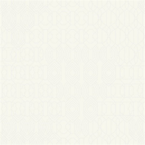 White Modern Glass Beads Geometric Chandelier Wallpaper