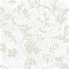 White &amp; Off White Vine Silhouette Wallpaper