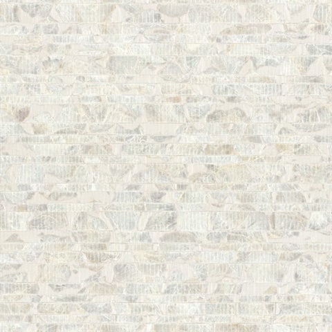 White Pearl Capiz Shell Tile Wallpaper