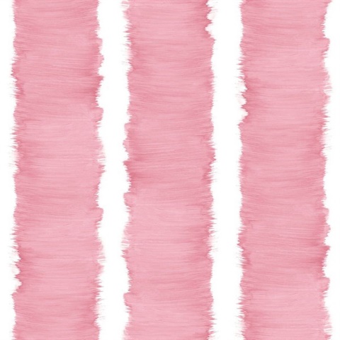 White & Pink Commercial Stripe Wallpaper