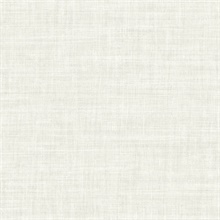 White Randi Tight Weave Faux Grasscloth Wallpaper
