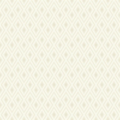 White & Silver Commercial Geometric Wallpaper