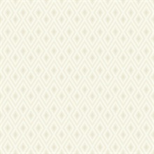 White & Silver Commercial Geometric Wallpaper