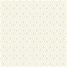 White & Silver Commercial Geometric Wallpaper