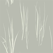White & Silver Commercial Grasses Wallpaper