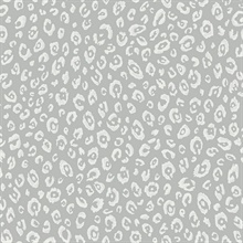 White & Silver Commercial Leopard Wallpaper